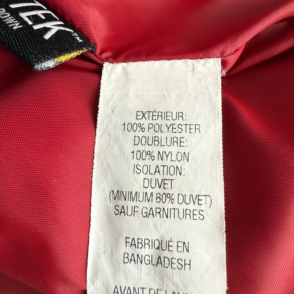 L.L. Bean DownTek Down Puffer Jacket Womens L Red Zipper Pockets Gorpcore - Picture 12 of 12